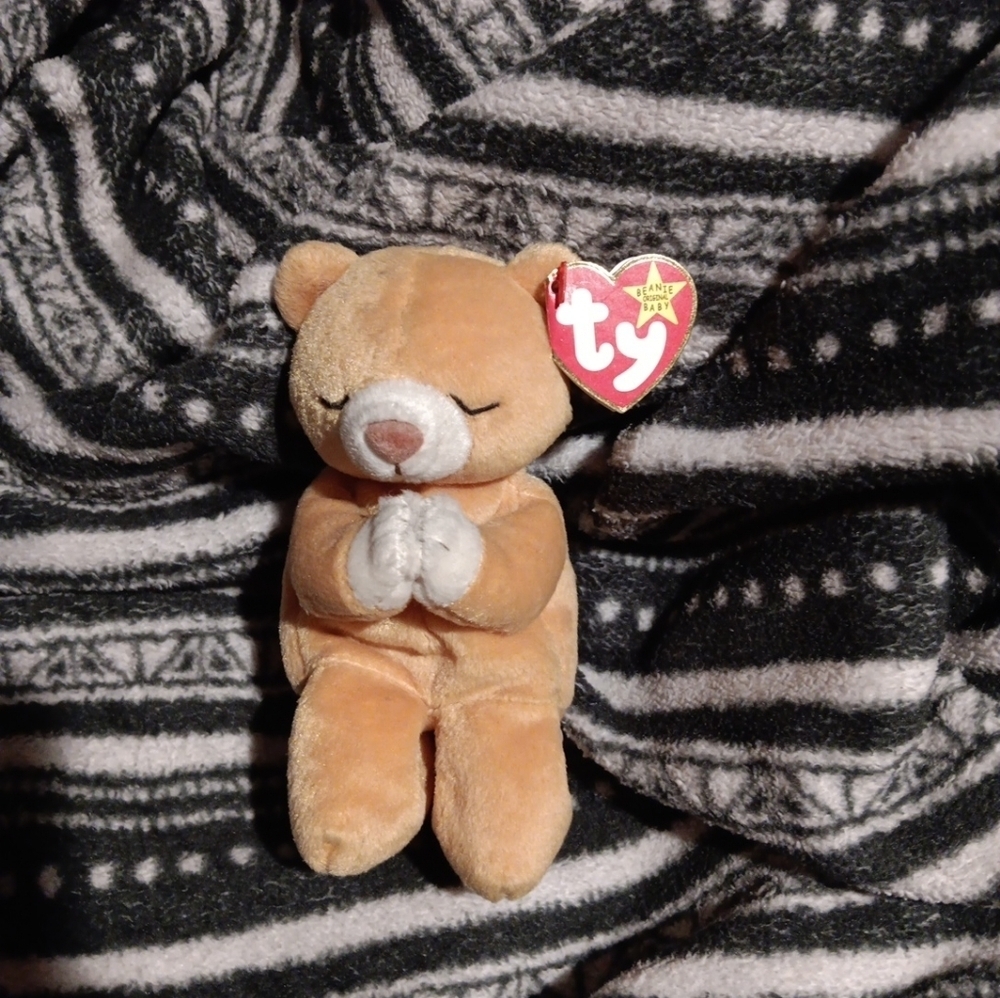 RARE retired 1999 Ty 4213 Hope Beanie Baby with all errors MINT CONDITION NEw